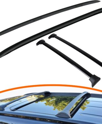 Roof Rack Side Rails + Cross Bars for 2016-2022 Honda Pilot Roof Rack Cross Bars Rooftop Luggage Carrier for Rooftop Cargo, Kayak, Canoe, Bike, Snowboard