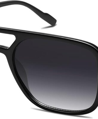 SOJOS Retro Aviator Sunglasses for Women Men,Trendy Rectangle Womens Mens Shades Sun Glasses SJ2202