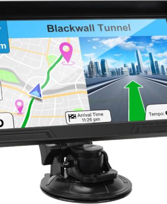 9" GPS Navigator for Car Truck RV, GPS Navigation System with 2026 Maps Free Lifetime Updates, Custom Truck Routing, Speed Camera Alerts, Day/Night Mode (Blue)